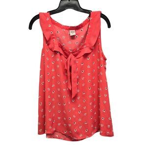 Disney Lauren Conrad Womens Medium Sleeveless Polyester Polka Dot Heart Blouse